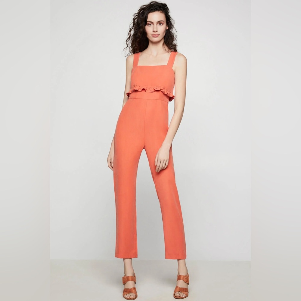 NEW BCBG BCBGeneration Ruffle Ankle Jumpsuit sz 12